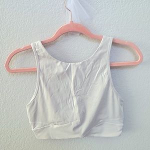 Tan/beige/bone color size 10 high neck lululemon sports bra